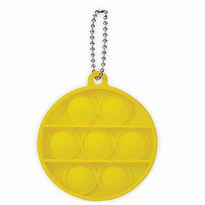 Fidget Popper Round Shaped Keychain - Full Color Imprint