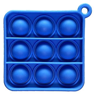 Fidget Popper Square Shaped Keychain - Full Color Imprint