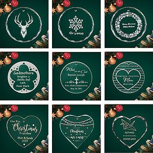 Personalized Crystal Christmas Ornament