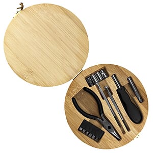 Eco-Friendly Bamboo Storage Box 10 Piece Tool Kit