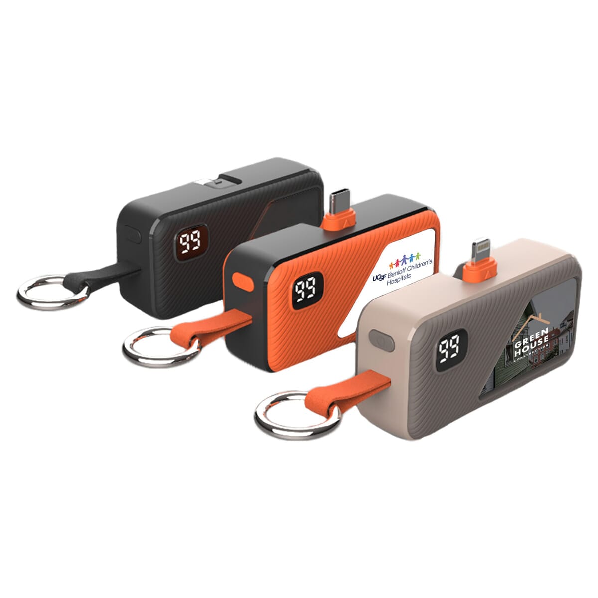 5000 mAh 10W Power Bank with LED Display & Keychain