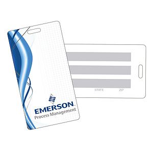 Plastic Luggage Tags with Write-On Back