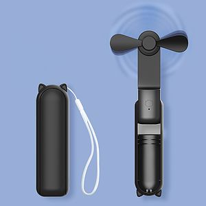 Three Speed USB Rechargeable Handheld Fan & 2000 mAh Power Bank