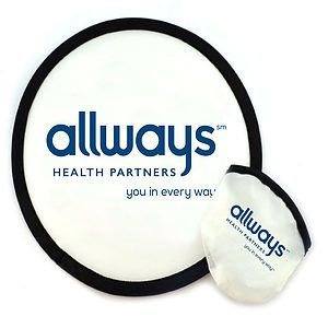 Foldable Flying Disc with Matching Carry Case - 1 Color Imprint