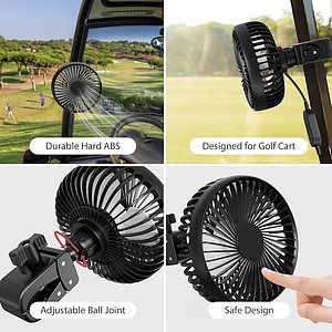 Portable USB Plug In Golf Cart Fan