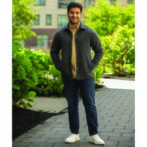 Heathered Fleece Snap Shacket