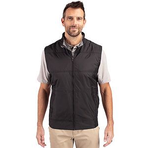 Cutter & Buck Stealth Recycled Hybrid Quilted Mens Windbreaker Vest