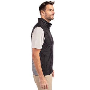 Cutter & Buck Stealth Recycled Hybrid Quilted Mens Windbreaker Vest