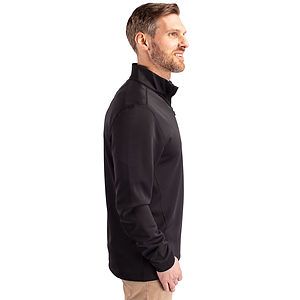 Cutter & Buck Traverse Recycled Smooth Stretch Mens Quarter Zip Pullover