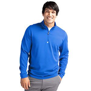 Cutter & Buck Traverse Recycled Smooth Stretch Mens Big & Tall Quarter Zip Pullover Big & Tall