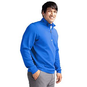 Cutter & Buck Traverse Recycled Smooth Stretch Mens Big & Tall Quarter Zip Pullover Big & Tall