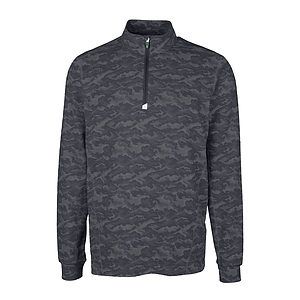 Cutter & Buck Traverse Recycled Smooth Stretch Mens Big & Tall Camo Quarter Zip Pullover Big & Tall
