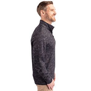 Cutter & Buck Traverse Recycled Smooth Stretch Mens Big & Tall Camo Quarter Zip Pullover Big & Tall
