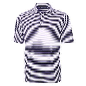 Cutter & Buck Virtue Recycled Stripe Featherlight Pique Mens Big & Tall Polo Big & Tall