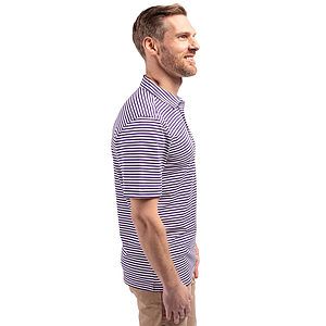 Cutter & Buck Virtue Recycled Stripe Featherlight Pique Mens Big & Tall Polo Big & Tall