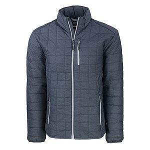 Cutter & Buck Rainier Recycled Insulated Puffer Mens Big & Tall Full Zip Jacket Big & Tall