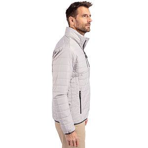 Cutter & Buck Rainier Recycled Insulated Puffer Mens Big & Tall Full Zip Jacket Big & Tall
