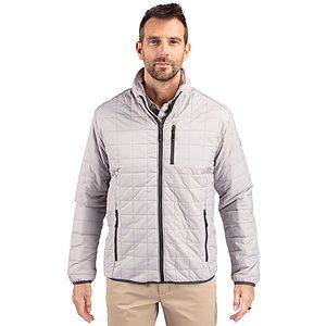 Cutter & Buck Rainier Recycled Insulated Puffer Mens Big & Tall Full Zip Jacket Big & Tall