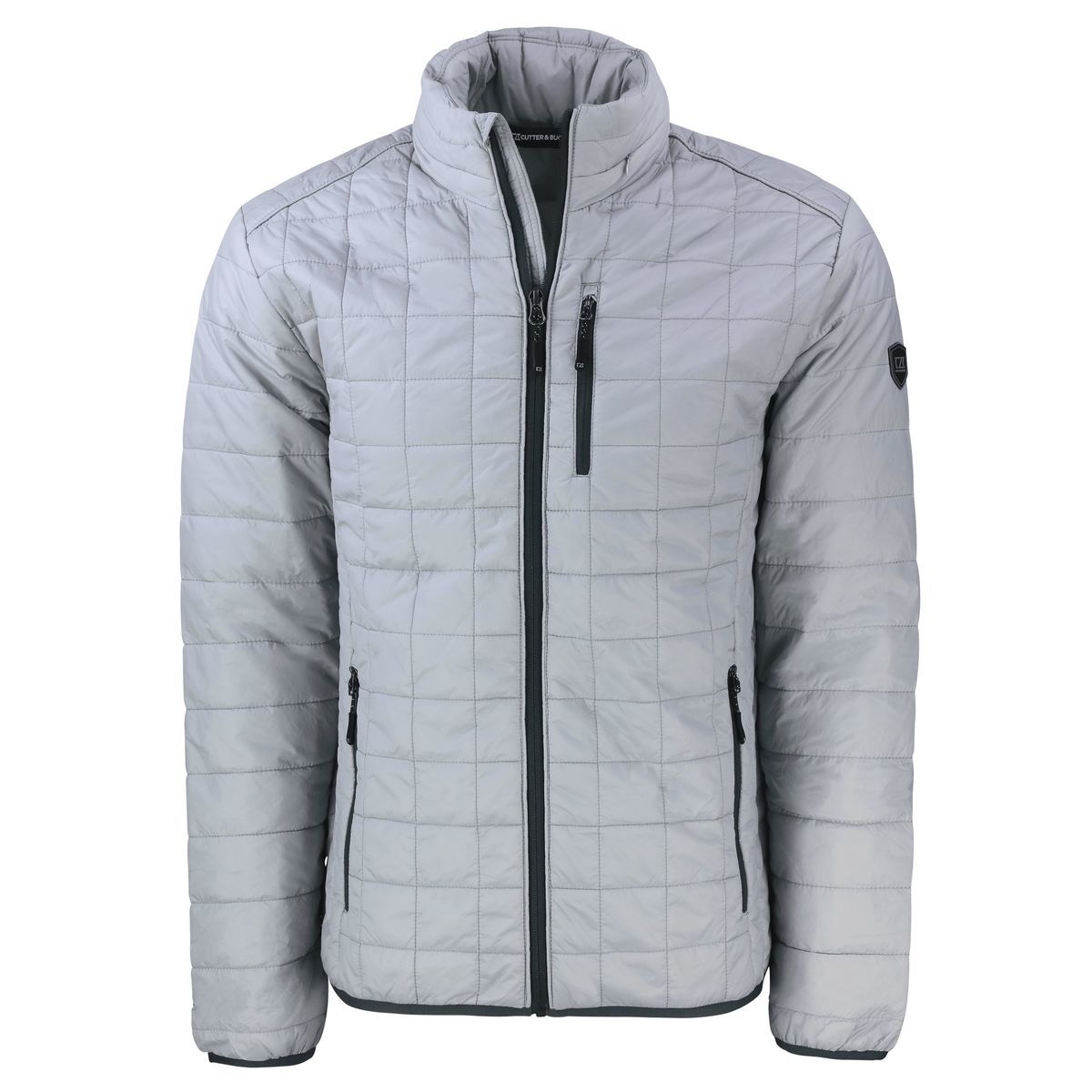Cutter & Buck Rainier Recycled Insulated Puffer Mens Big & Tall Full Zip Jacket Big & Tall