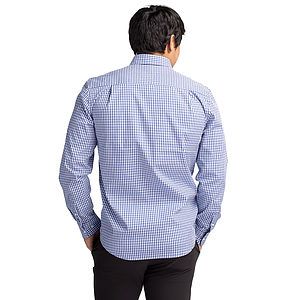 Cutter & Buck Easy Care Stretch Gingham Mens Long Sleeve Dress Shirt