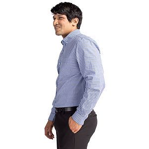 Cutter & Buck Easy Care Stretch Gingham Mens Long Sleeve Dress Shirt