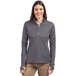 Cutter & Buck Traverse Recycled Smooth Stretch Womens Quarter Zip Pullover