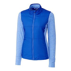 Cutter & Buck Stealth Recycled Hybrid Quilted Womens Windbreaker Jacket