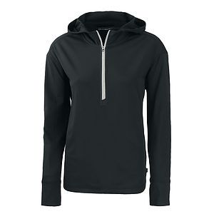 Cutter & Buck Daybreak Recycled Womens Half Zip Hooded Pullover