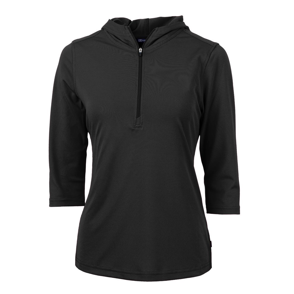 Cutter & Buck Virtue Recycled Featherlight Pique Womens Half Zip Hooded Pullover