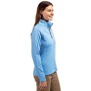 Cutter & Buck Adapt Recycled Soft Knit Stretch Womens Half Zip Pullover