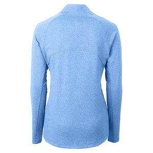 Cutter & Buck Adapt Recycled Soft Knit Stretch Womens Heathered Full Zip Jacket