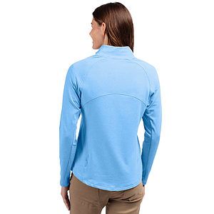 Cutter & Buck Adapt Recycled Soft Knit Stretch Womens Heathered Full Zip Jacket