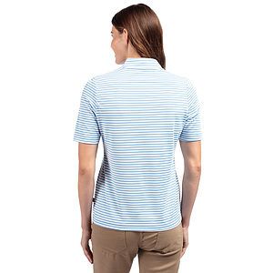 Cutter & Buck Virtue Recycled Stripe Featherlight Pique Womens Half Zip