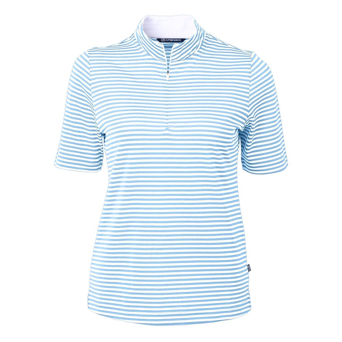 Cutter & Buck Virtue Recycled Stripe Featherlight Pique Womens Half Zip