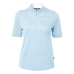 Cutter & Buck Virtue Recycled Stripe Featherlight Pique Womens Half Zip