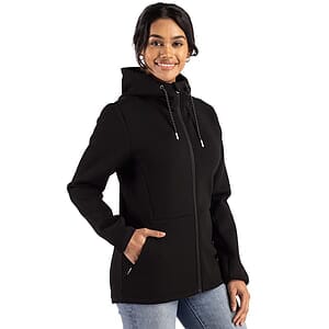 Cutter & Buck Roam Recycled Buttery-Soft Knit Womens Full Zip Hooded Jacket