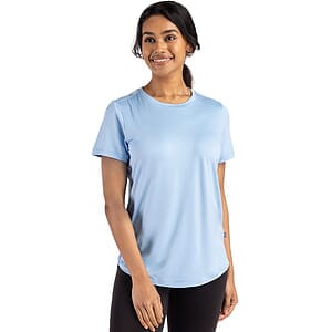 Cutter & Buck Coastline Recycled Double Peached Womens Short Sleeve Tee