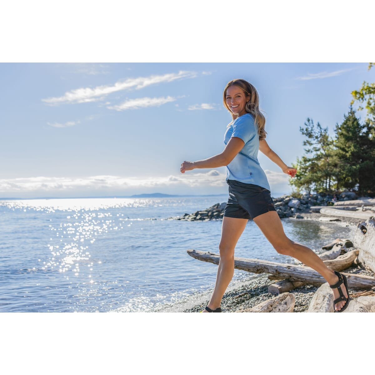 Cutter & Buck Coastline Recycled Double Peached Womens Short Sleeve Tee