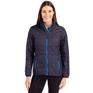 Cutter & Buck Rainier Recycled Insulated Puffer Womens Full Zip Jacket