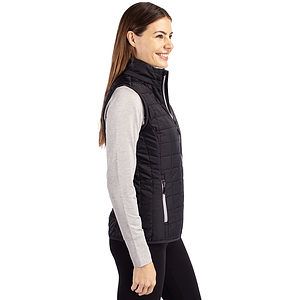 Cutter & Buck Rainier Recycled Insulated Puffer Womens Full Zip Vest
