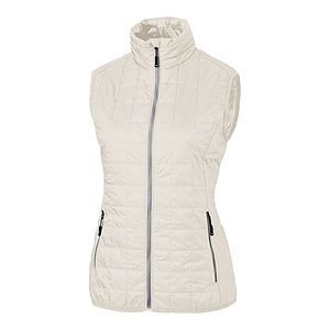 Cutter & Buck Rainier Recycled Insulated Puffer Womens Full Zip Vest