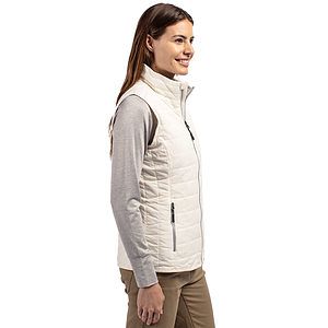 Cutter & Buck Rainier Recycled Insulated Puffer Womens Full Zip Vest