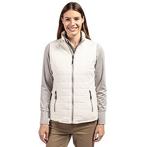Cutter & Buck Rainier Recycled Insulated Puffer Womens Full Zip Vest
