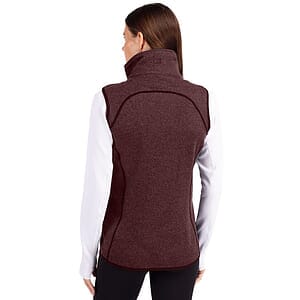 Cutter & Buck Mainsail Sweater-Knit Womens Full Zip Asymmetrical Vest
