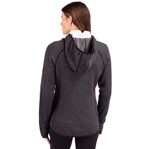 Cutter & Buck Mainsail Sweater-Knit Womens Full Zip Hooded Jacket