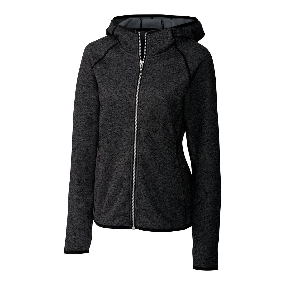 Cutter & Buck Mainsail Sweater-Knit Womens Full Zip Hooded Jacket