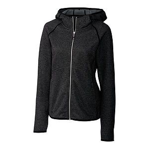 Cutter & Buck Mainsail Sweater-Knit Womens Full Zip Hooded Jacket