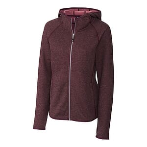 Cutter & Buck Mainsail Sweater-Knit Womens Full Zip Hooded Jacket