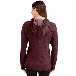 Cutter & Buck Mainsail Sweater-Knit Womens Full Zip Hooded Jacket