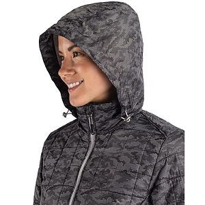 Cutter & Buck Rainier Recycled Insulated Printed Puffer Womens Full Zip Jacket